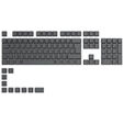 Glorious GPBT Keycaps - 115 PBT keycaps, ISO, ES layout, Black Ash image number null
