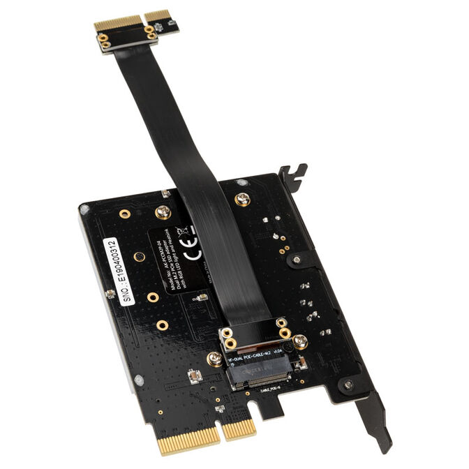 Akasa Dual M.2 PCI-E RGB LED Adapter Karte image number 2