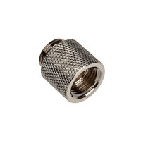 Bitspower Adapter G1/4 Zoll AG auf G1/4 Zoll IG - 15mm, schwarz gl&auml;nzend