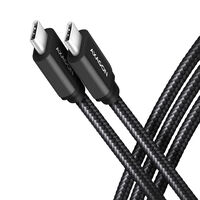 AXAGON BUCM2-CM20AB Charging Cable USB-C to USB-C 2.0, 2m, PD 240W 5A, Aluminium - Black