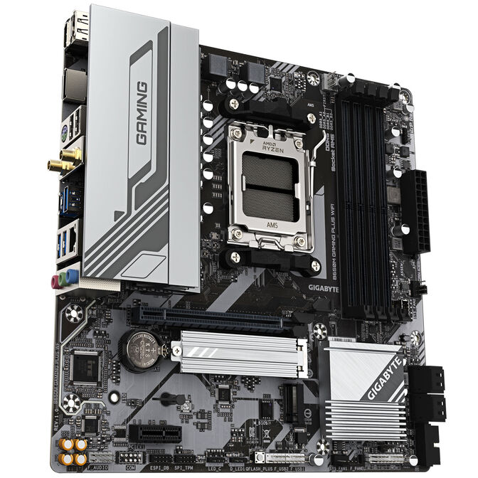 GIGABYTE B650M Gaming Plus WiFi Motherboard, Socket AM5, AMD B650, Micro-ATX, DDR5 image number 1