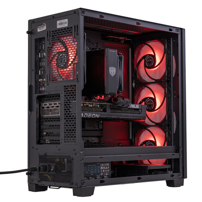 King Mod Systems Gaming-PC Mach 5 Rot, AMD Ryzen 5 7500X3D, RX 9070 XT - Fertig-PC mit Windows image number 9