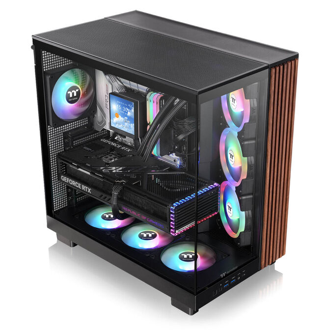 Thermaltake View 380 XL WS ARGB PC Case, Mid Tower, ATX, ARGB, Tempered Glass - Black image number 2