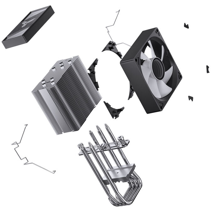 Jonsbo CR-1400 V2 CPU cooler, RGB - 92mm, black image number 11
