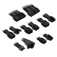 Kolink Core Pro Braided Cable Extension Kit 12V-2x6 Type 1 - Jet Black/Gunmetal Grey image number null
