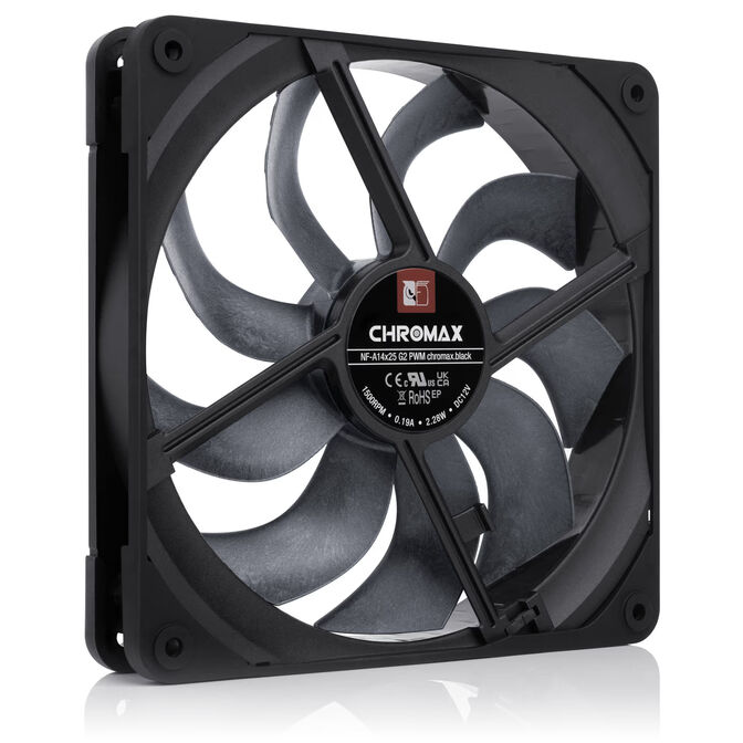 Noctua NF-A14X25 G2 PWM chromax.black L&uuml;fter, LCP - schwarz, 140mm image number 1