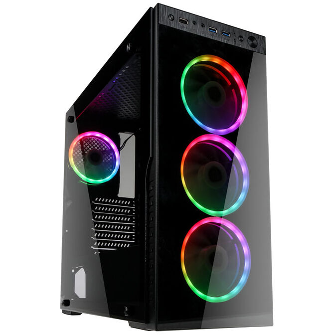Kolink Horizon RGB Mid Tower, Tempered Glass - Black image number 0