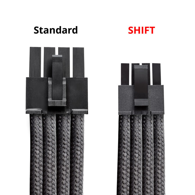 CableMod C-Series Pro ModMesh Cable Set, 2x 12V-2x6 Cable, StealthSense, for Corsair Type 5 RMx Shift PSUs - black, 65cm image number 2
