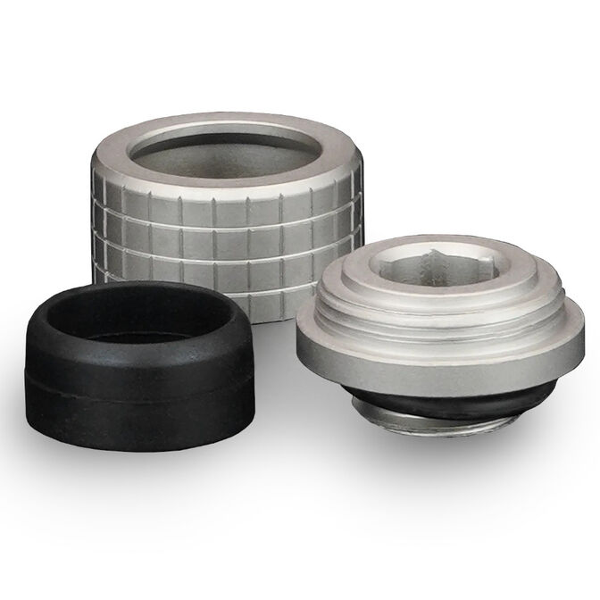 Thermal Grizzly DeltaMate Fitting, Messing, G1/4&rdquo;-Gewinde - nickel, HT14, 6er-Pack image number 1
