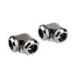 Corsair Hydro X Series XF Hardline Adapter 90 Degree 12mm OD to 12mm OD Hardtube - 2 Pack, chrome image number null