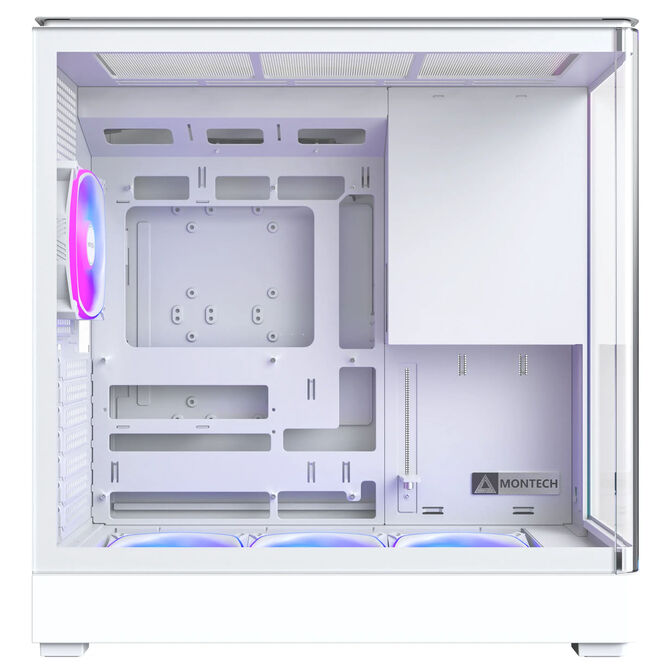 Montech KING 45 PRO PC-Geh&auml;use, Midi-Tower, ATX, Tempere Glass, RGB - wei&szlig; image number 1