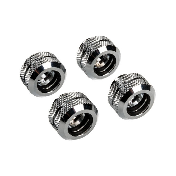 Corsair Hydro X Series XF Hardline fitting straight G1/4 inch to 12mm OD hard tube - 4 pack, chrome image number 0