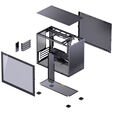 Jonsbo D32 STD Black PC Case, Mini Case, mATX, Tempered Glass - black image number null