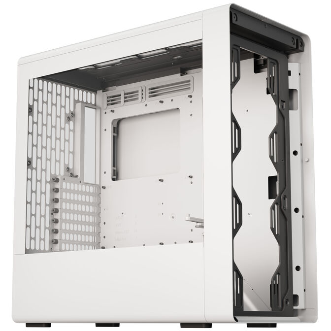 HAVN BF 360 PC Case, Midi Tower, E-ATX, Tempered Glass - White image number 1