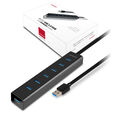 AXAGON HUE-SA7BP USB-A-Hub, 7x USB 3.0, 1x Micro-USB - 400 mm Cable, Power Supply image number null