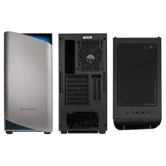 SilverStone Seta A1 Midi-Tower, Tempered Glass - schwarz/silber image number 3