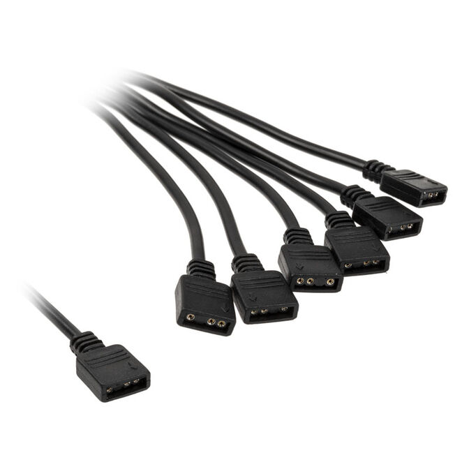 EK Water Blocks EK-D-RGB 6-way D-RGB splitter cable image number 0