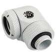 Bitspower Adapter 90 Degree G1/4 Inch Female Thread to 14mm OD Hard Tube - Rotatable, White image number null