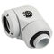 Bitspower Adapter 90 Degree G1/4 Inch Female Thread to 14mm OD Hard Tube - Rotatable, White