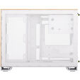Corsair 2500X Micro-ATX case, Tempered Glass - white, bamboo wood image number null