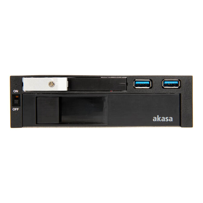 Akasa 5.25 inch drive bay for 1x 3.5 + 1x 2.5 inch, including 2x USB 3.0 image number 1