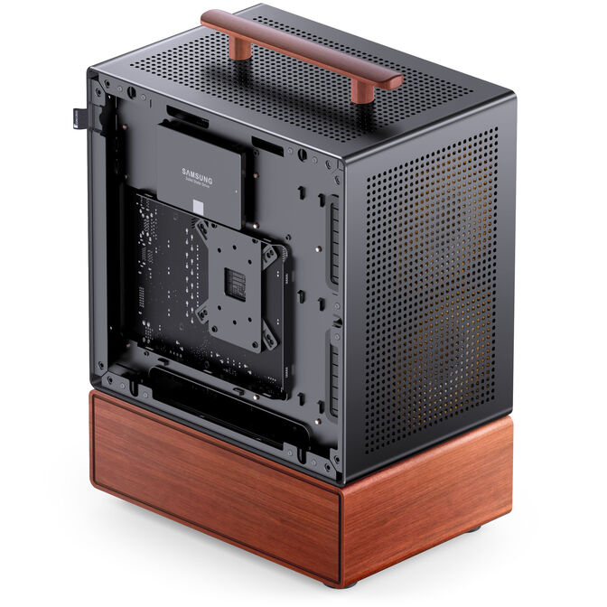 Jonsbo T7 PC Case, Mid Tower, mATX, Tempered Glass - black image number 5