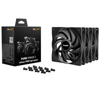 be quiet! Pure Wings 3 Fans, PWM, High-Speed - black, 120mm, pack of 3