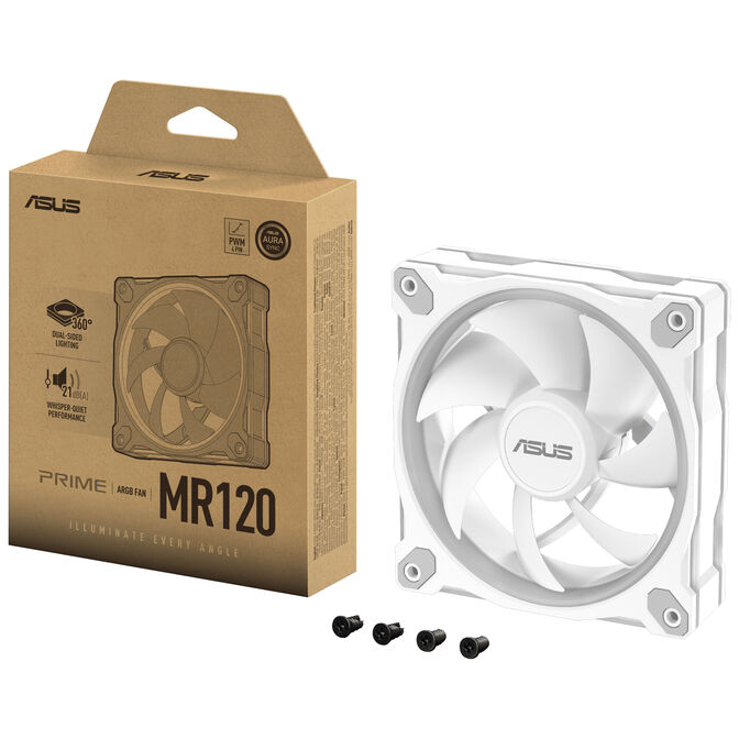 ASUS Prime MR120 ARGB Fan, PWM - 120mm, white image number 10