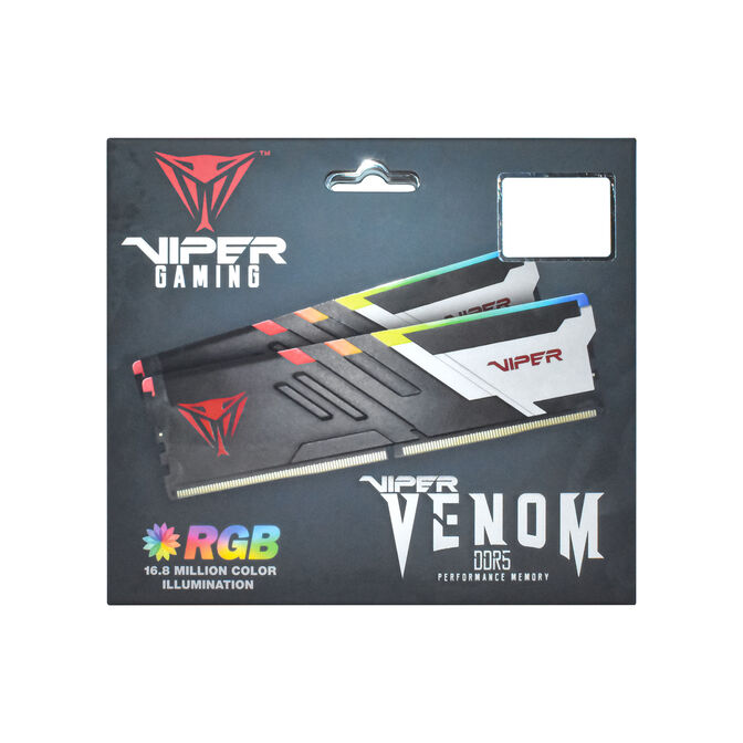 Patriot Viper Venom RGB DDR5-6000 RAM, CL28, EXPO - 32 GB Dual-Kit, schwarz image number 11