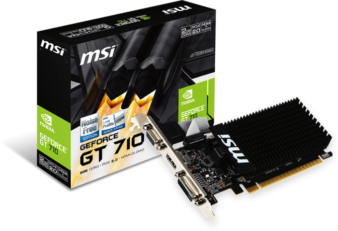 MSI GeForce GT 710 Graphics Card, Low-Profile, 2048 MB DDR3 image number 0