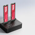 AXAGON ADSA-M2C22L M.2-Dockingstation, USB-C 20Gbps, 2x M.2, Klonfunktion - schwarz image number null
