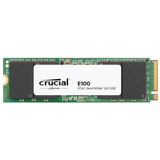 Crucial E100 NVMe SSD, PCIe 4.0 M.2 Type 2280 - 1TB, retail image number 0