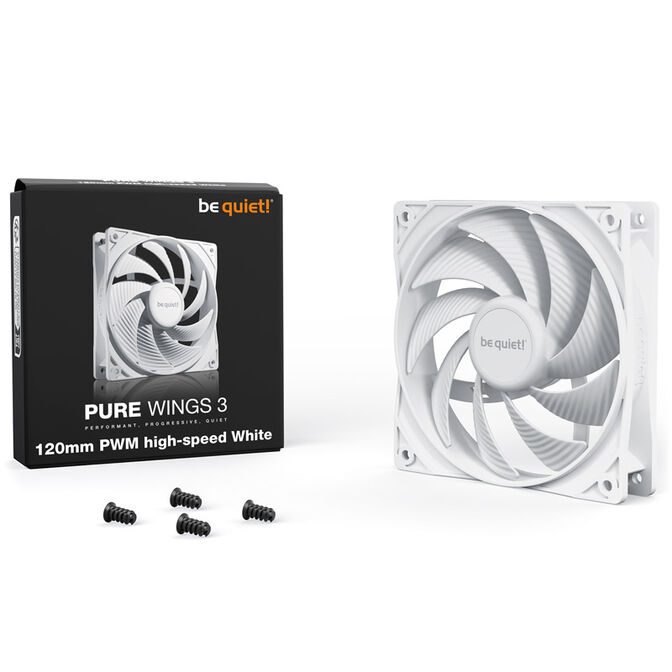 be quiet! L&uuml;fter Pure Wings 3 PWM - 120 mm, High Speed White image number 2