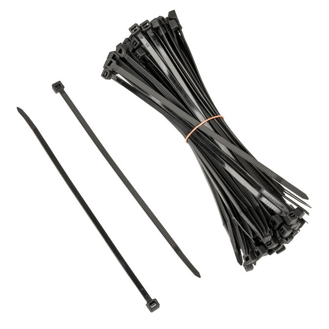 Kolink Cable Tie Set, 4.5mm x 200mm - 100 Pieces, Black image number 0