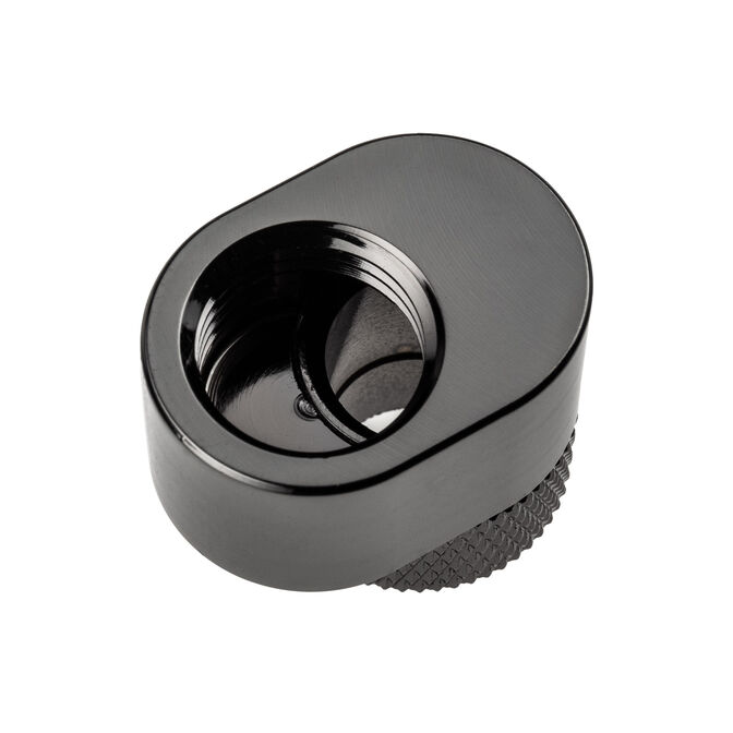 XSPC G1/4 Rotary 7mm Offset Fitting - black chrome image number 1