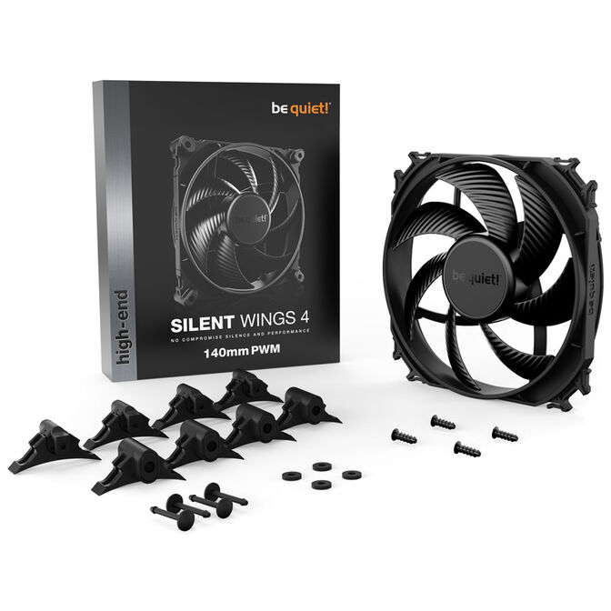 be quiet! Silent Wings 4 PWM L&uuml;fter - 140mm, schwarz image number 3