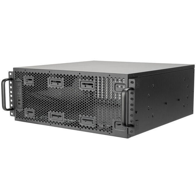 SilverStone RM4A Server-Geh&auml;use, 4HE Rackmount, SSI-EEB, Mesh - dunkelgrau image number 2