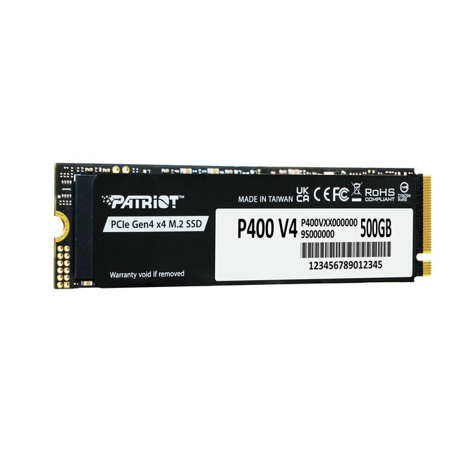 Patriot P400 V4 SSD, PCIe 4.0 M.2 2280 - 500 GB image number 1