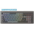 Ducky Cushion 98 Gaming Keyboard, 96%, US Layout, Shush Green Switches - Nickel image number null