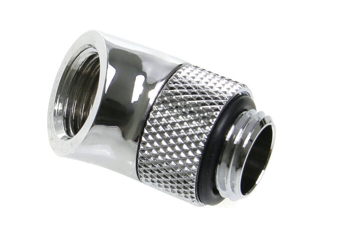 Bitspower Adapter 45 Grad G1/4 Zoll AG auf G1/4 Zoll IG - drehbar, silber gl&auml;nzend image number 0