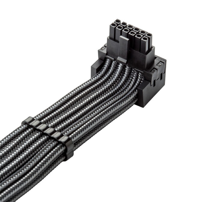 CableMod C-Series Pro Anschlusskabel - Variante B, 90&deg;, 16-Pin zu 4x 8-Pin PCIe, carbon image number 1