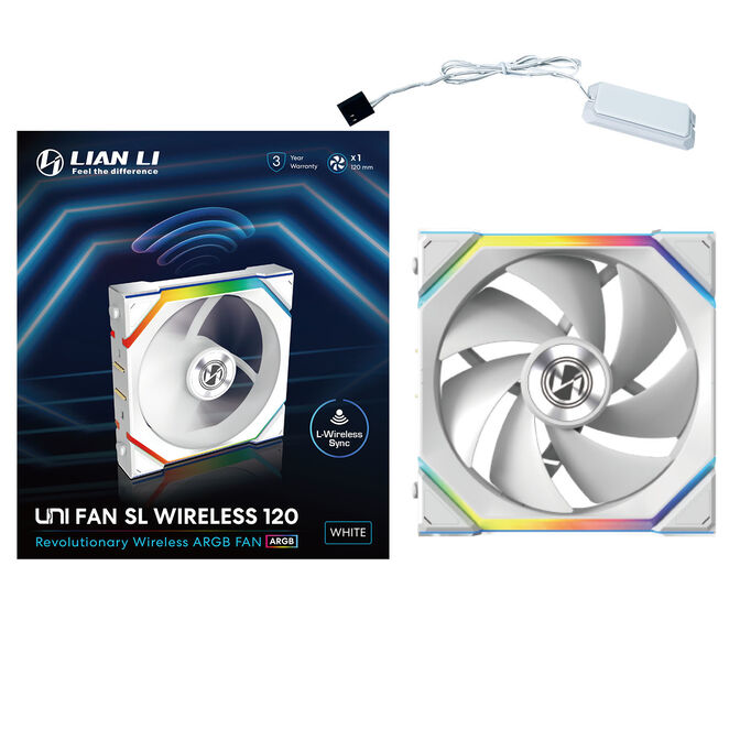 Lian Li UNI FAN SL Wireless ARGB PWM Fan - 120 mm, white image number 6
