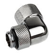 Alphacool Eiszapfen Connector 90 Degree G1/4 Inch Female Thread to 13/10mm - Rotatable, chrome silver image number null