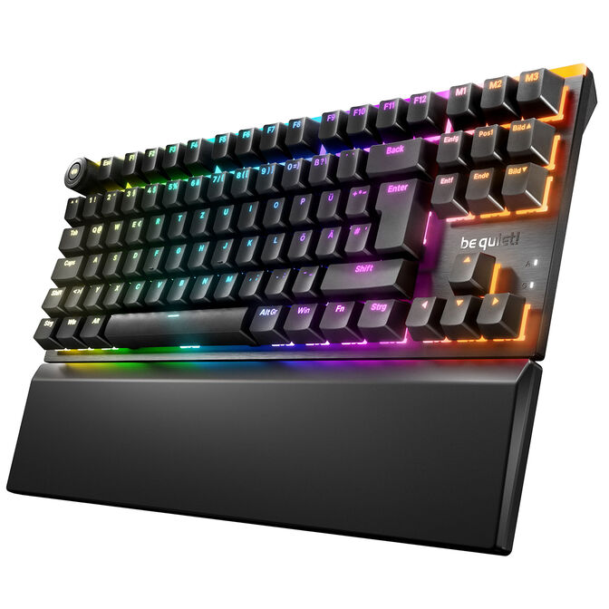 be quiet! Light Mount TKL Gaming-Tastatur, 80%, RGB - Silent Linear, schwarz, DE (ISO) image number 0