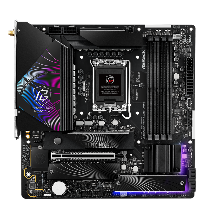 ASRock Z890M RIPTIDE WiFi Mainboard, Sockel LGA 1851, Intel Z890, Micro-ATX, DDR5 image number 4
