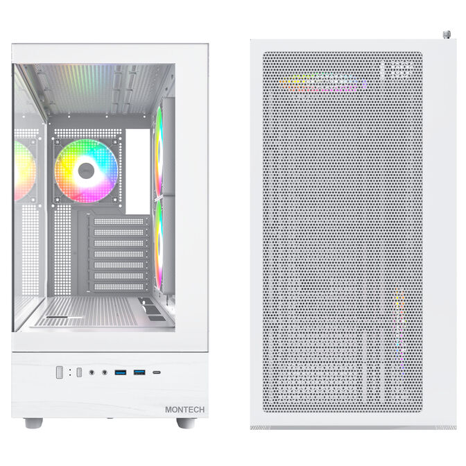 Montech XR Mid Tower, Tempered Glass - White image number 3
