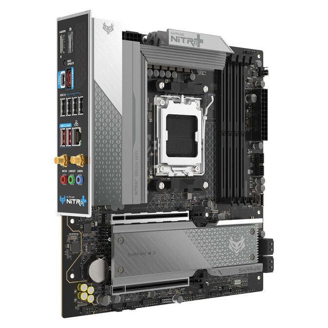 Sapphire Nitro+ B850M WiFi Motherboard, Socket AM5, AMD B850, mATX, DDR5 image number 3