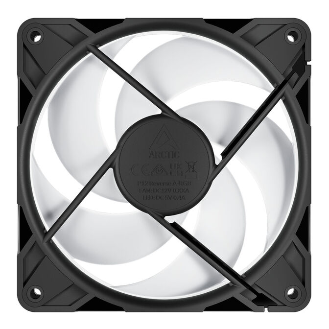 ARCTIC P12 Pro Reverse A-RGB PWM Fan - 120mm, black image number 4