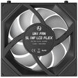 Lian Li UNI FAN SL-INF LCD FLEX Wireless L&uuml;fter, ARGB und LCD - 120mm, schwarz image number null