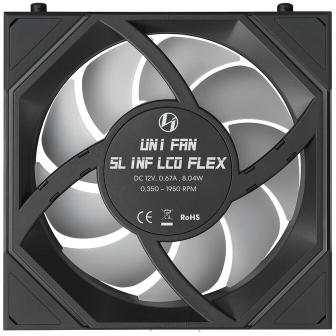 Lian Li UNI FAN SL-INF LCD FLEX Wireless L&uuml;fter, ARGB und LCD - 120mm, schwarz image number 4